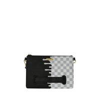 CREAM CHECK UNFINISHED SHARK CROSSBODY POUCHETTE