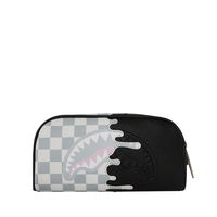 CREAM CHECK UNFINISHED SHARK PENCIL POUCH