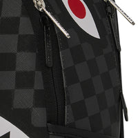 SILVER SIDE DRIP BLACK CHECK SAVAGE BACKPACK