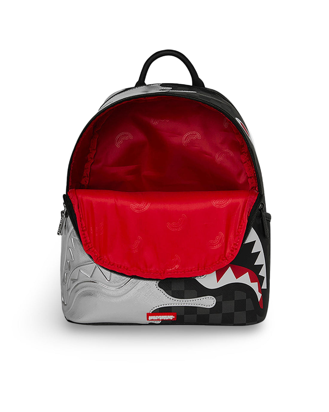 SILVER SIDE DRIP BLACK CHECK SAVAGE BACKPACK