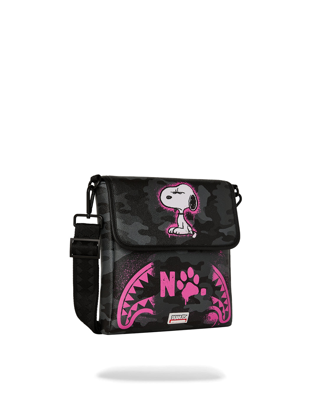 PEANUTS SNOOPY PINK STENCIL MESSENGER SLING
