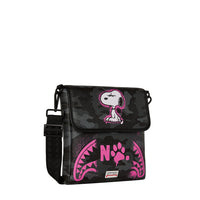 PEANUTS SNOOPY PINK STENCIL MESSENGER SLING