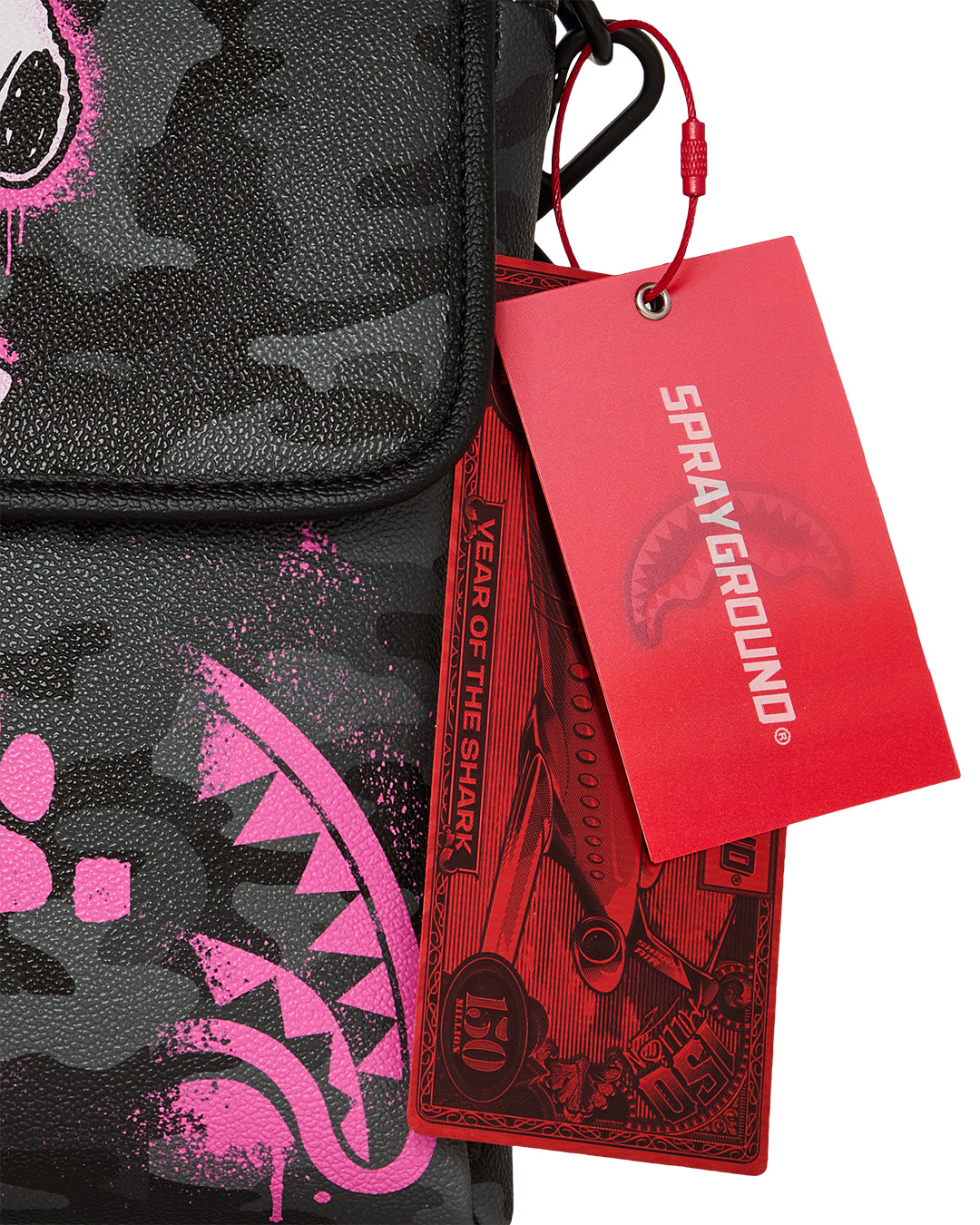 PEANUTS SNOOPY PINK STENCIL MESSENGER SLING