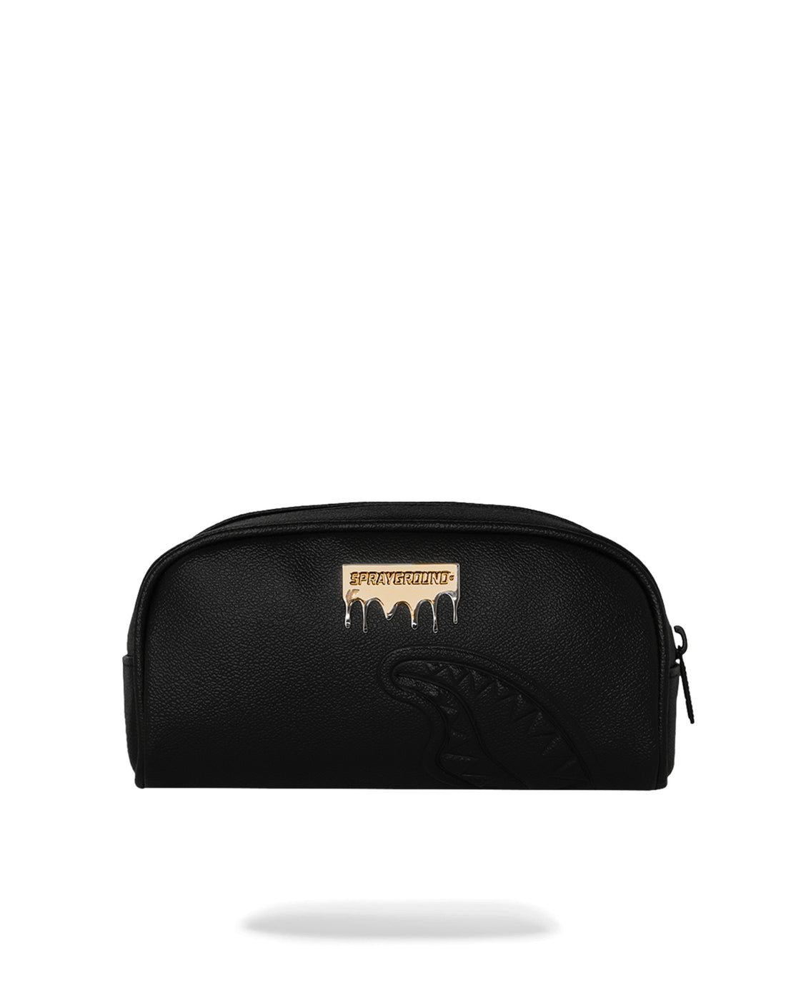 SILVER SIDE DRIP BLACK CHECK PENCIL POUCH