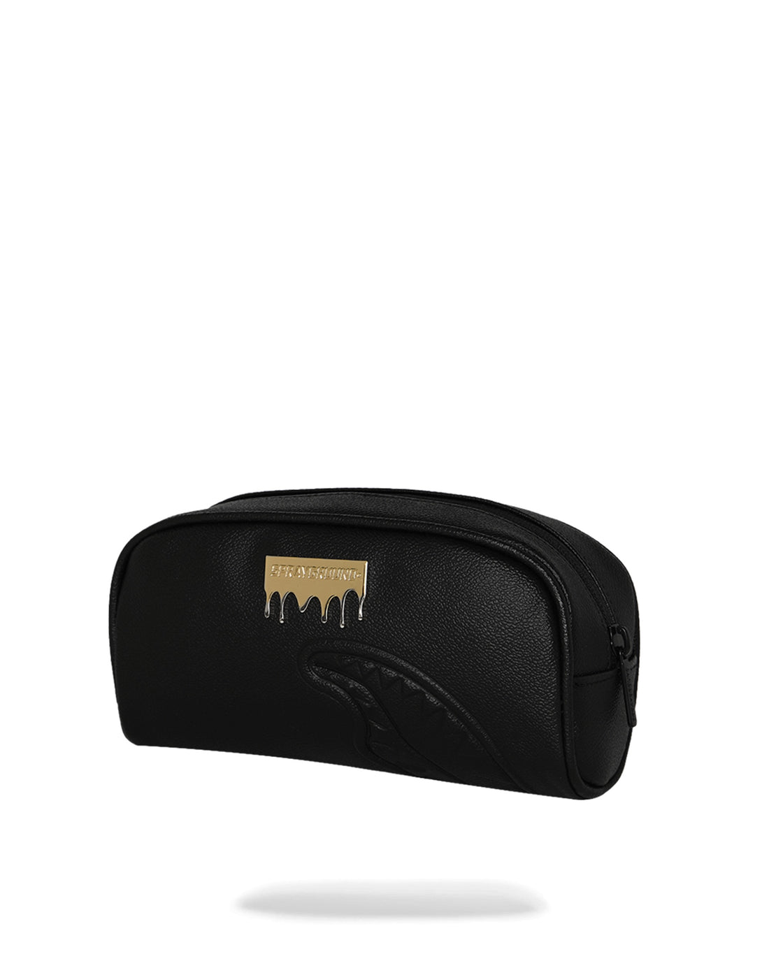 SILVER SIDE DRIP BLACK CHECK PENCIL POUCH