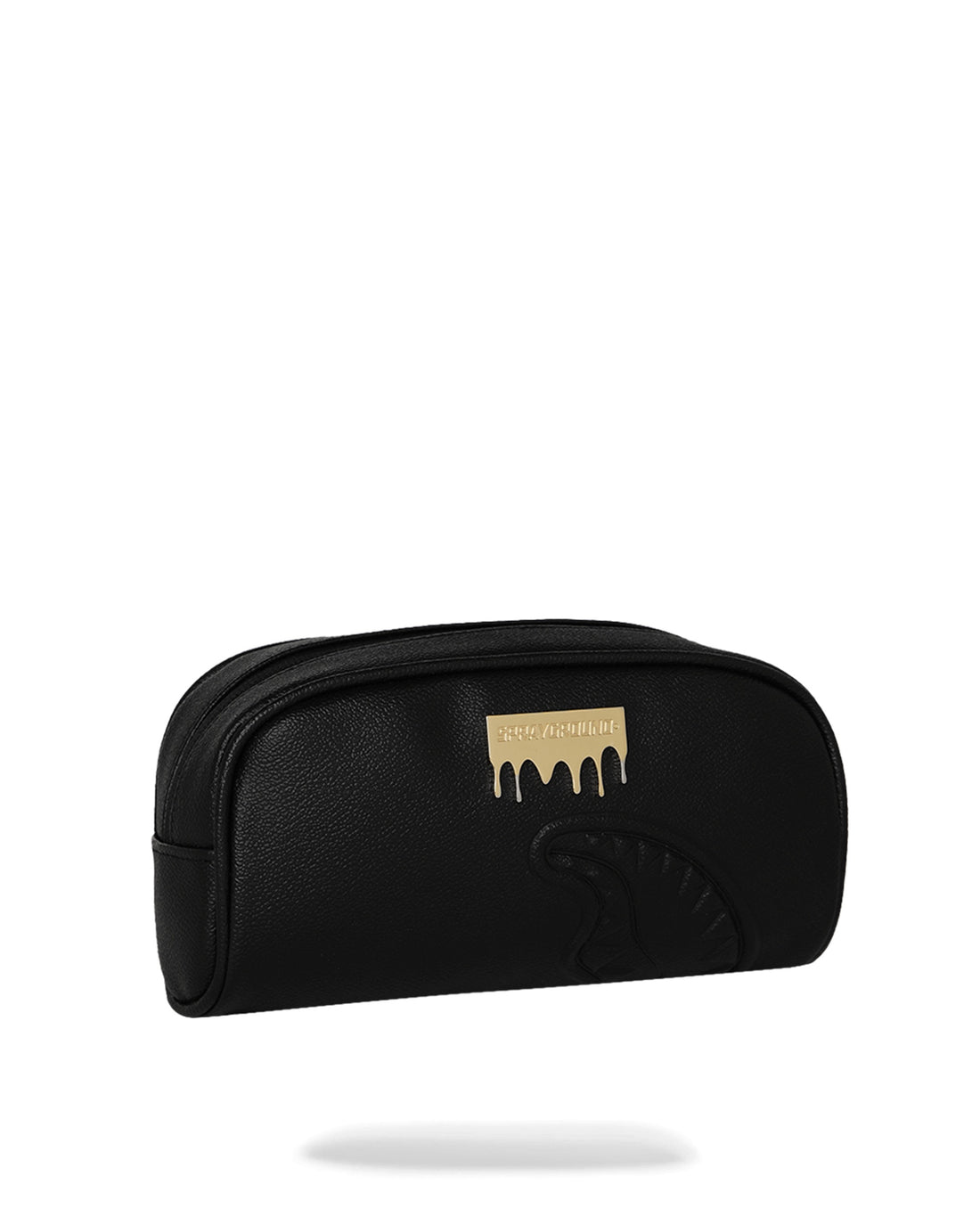 SILVER SIDE DRIP BLACK CHECK PENCIL POUCH