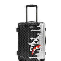 SILVER SIDE DRIP BLACK CHECK CARRY-ON HARD LUGGAGE