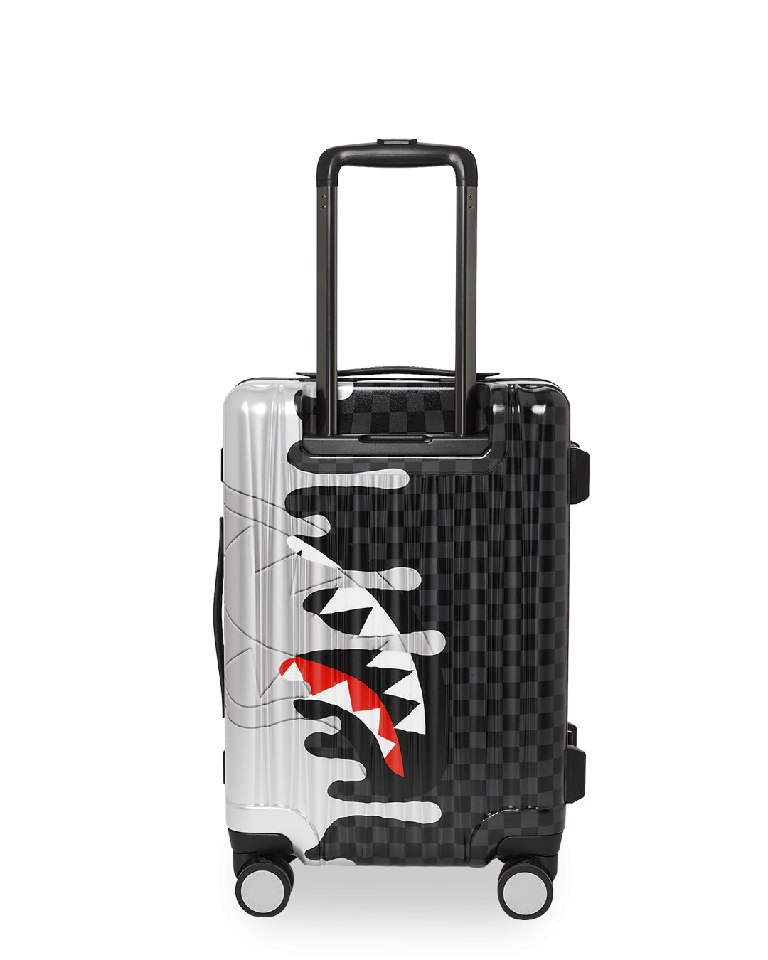 SILVER SIDE DRIP BLACK CHECK CARRY-ON HARD LUGGAGE