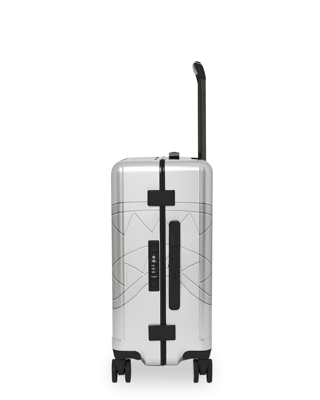 SILVER SIDE DRIP BLACK CHECK CARRY-ON HARD LUGGAGE