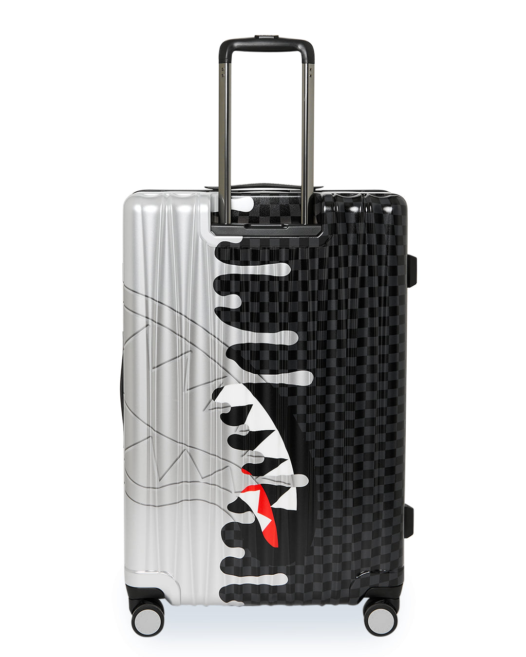 SILVER SIDE DRIP BLACK CHECK LARGE HARD LUGGAGE