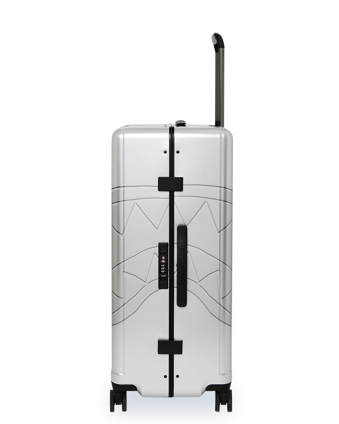 SILVER SIDE DRIP BLACK CHECK LARGE HARD LUGGAGE