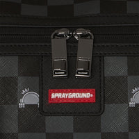GRAY PEEKING CHARACTER CHECK LARGE DUFFLE