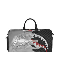 SILVER SIDE DRIP BLACK CHECK LARGE DUFFLE