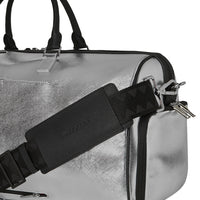SILVER SIDE DRIP BLACK CHECK LARGE DUFFLE