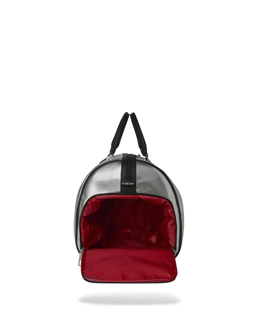 SILVER SIDE DRIP BLACK CHECK LARGE DUFFLE