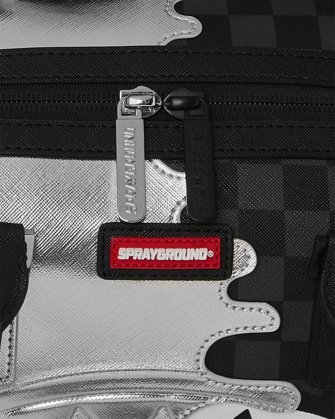 SILVER SIDE DRIP BLACK CHECK MINI DUFFLE