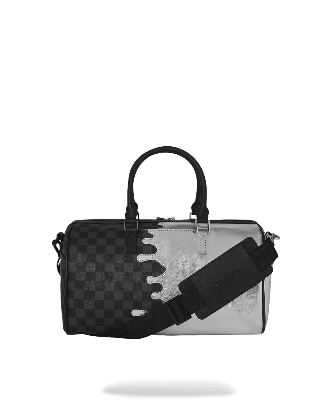 SILVER SIDE DRIP BLACK CHECK MINI DUFFLE