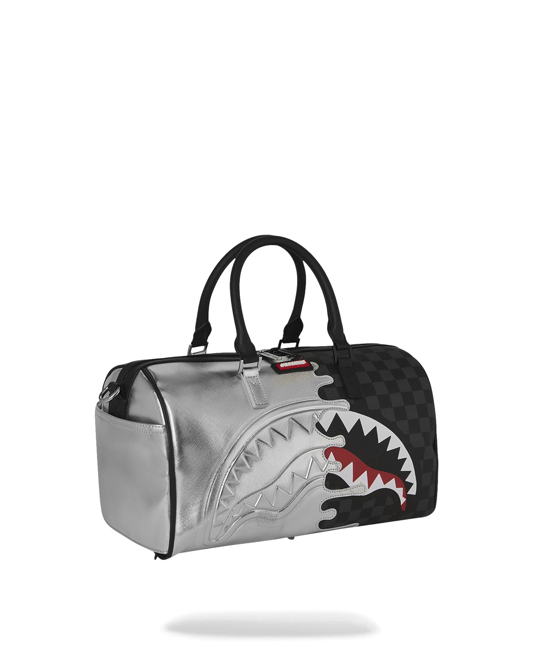 SILVER SIDE DRIP BLACK CHECK MINI DUFFLE