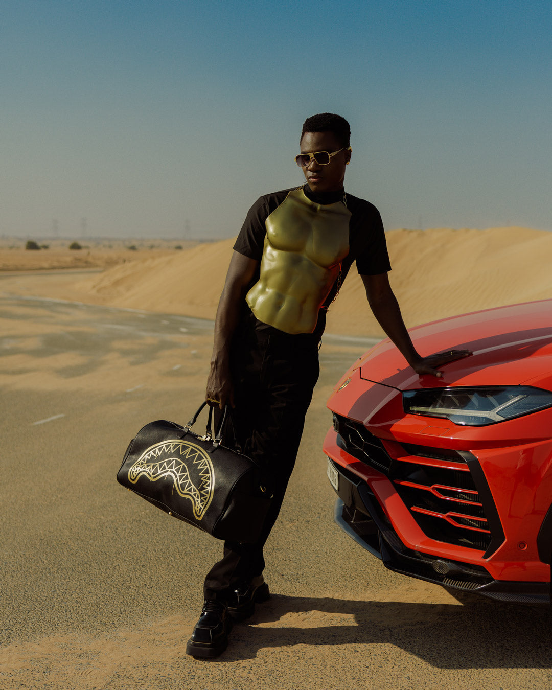 THAT GOLD DRAP DUFFLE