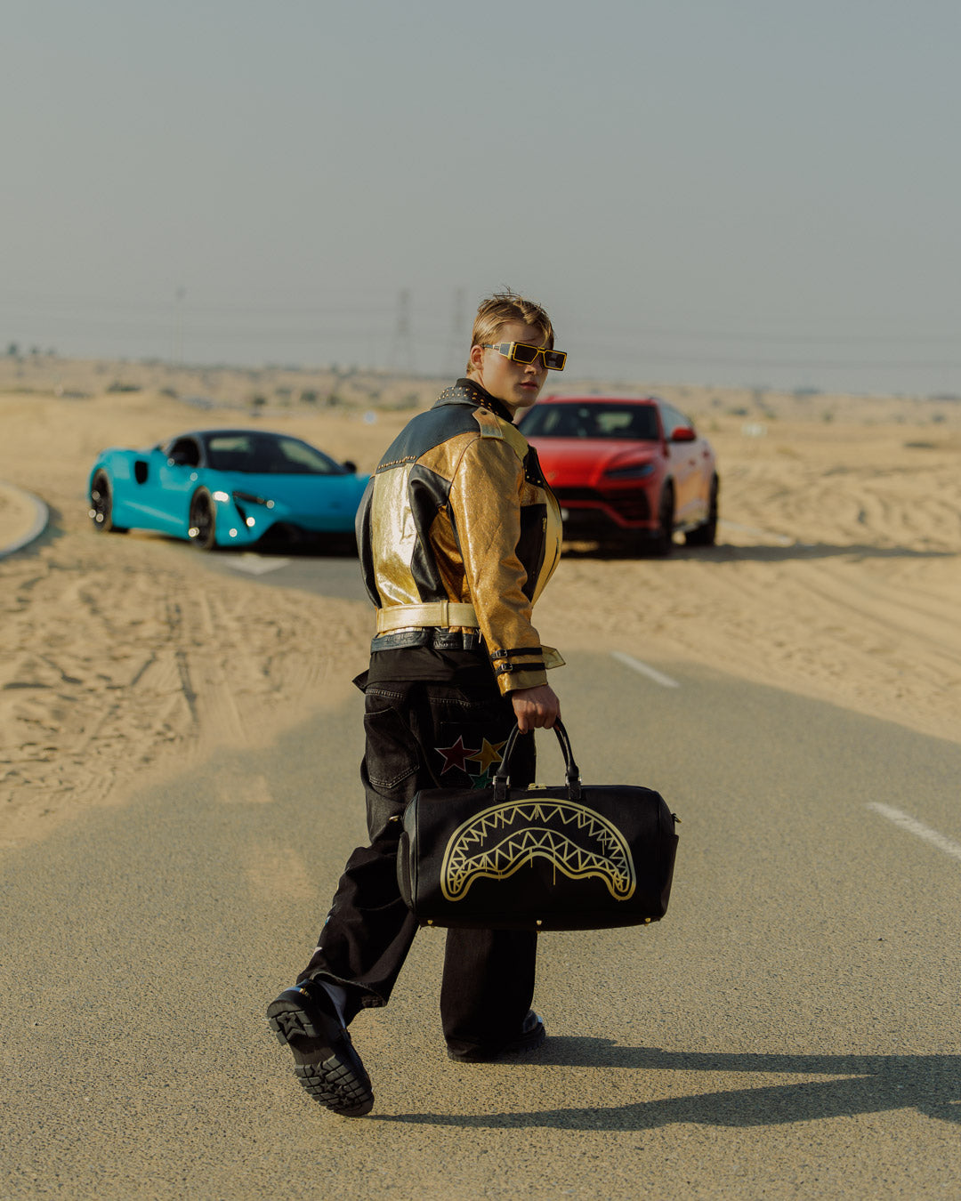 THAT GOLD DRAP DUFFLE