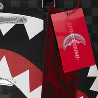 SILVER SIDE DRIP BLACK CHECK TOTE