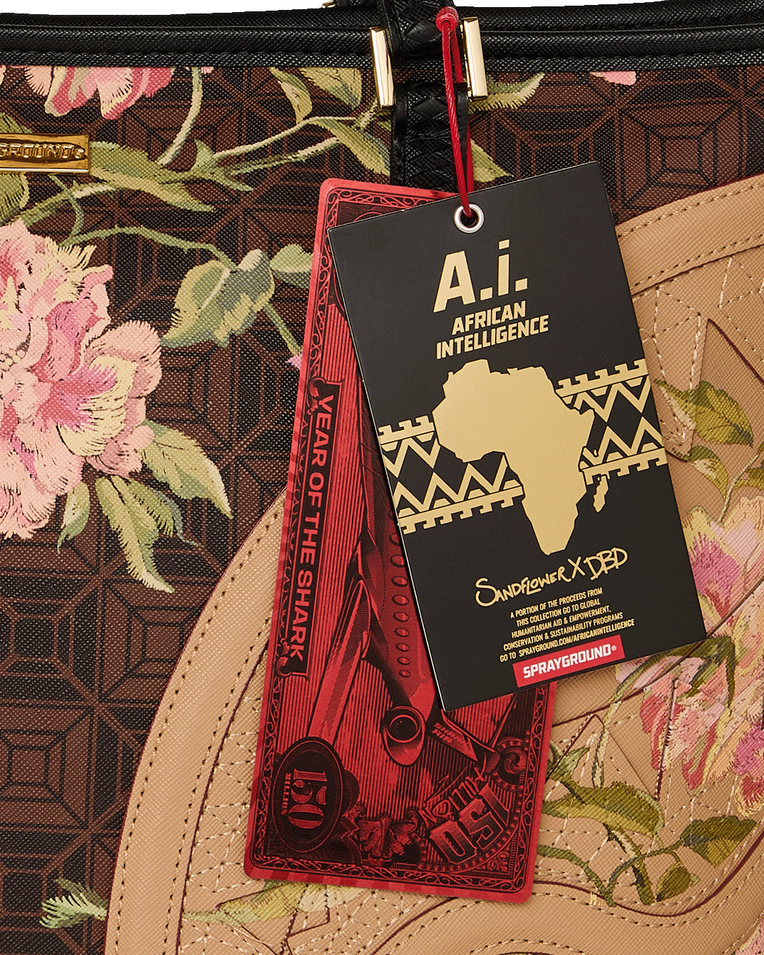 AI HENNY FLORAL TOTE