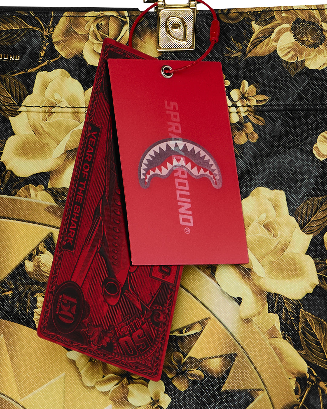 GOLD FLORAL REMIX TORTUGA TOTE