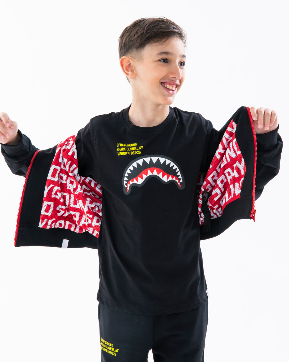 SHARK BASIC OVER FULLZIP HOODIE BLK