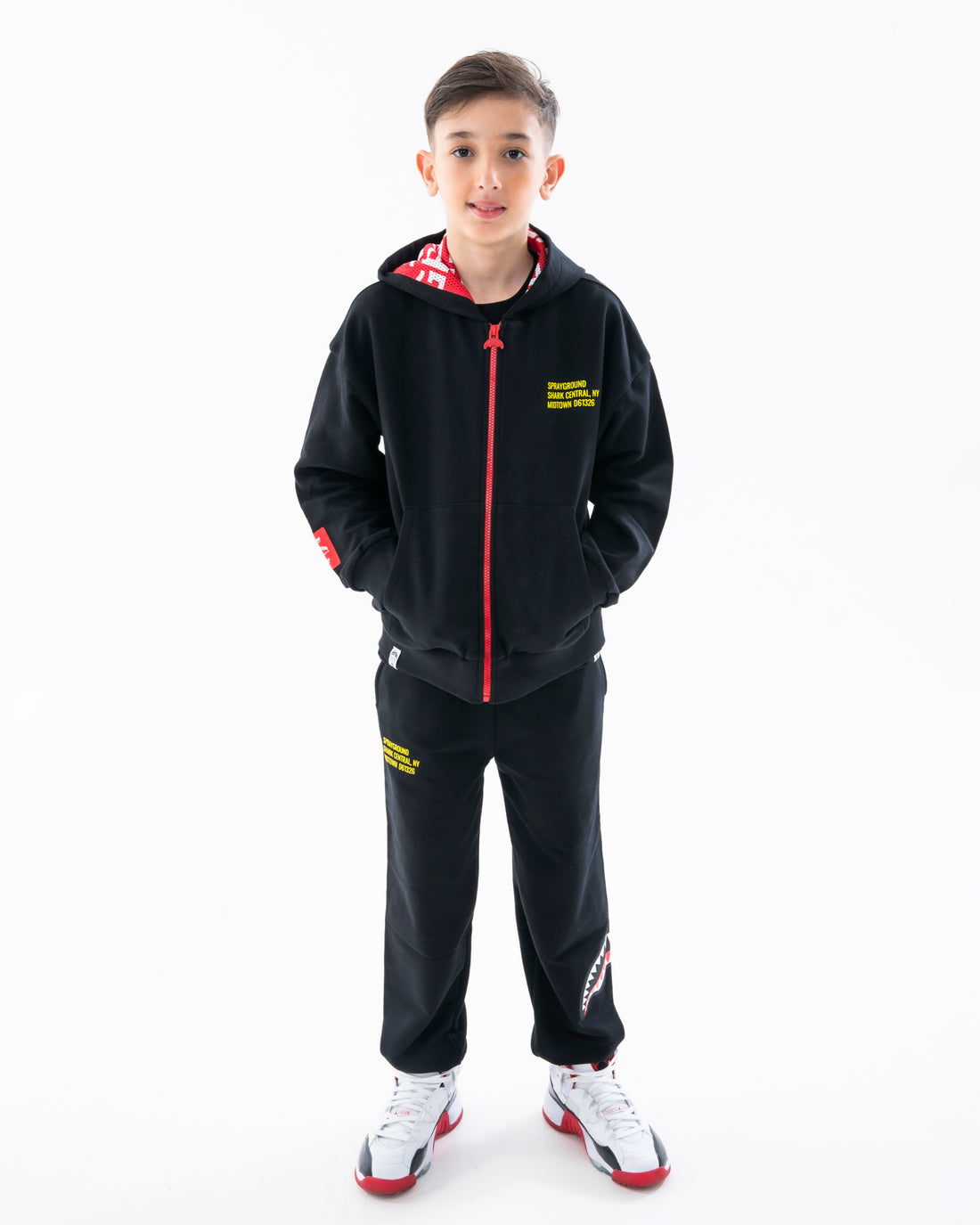 SHARK BASIC OVER FULLZIP HOODIE BLK