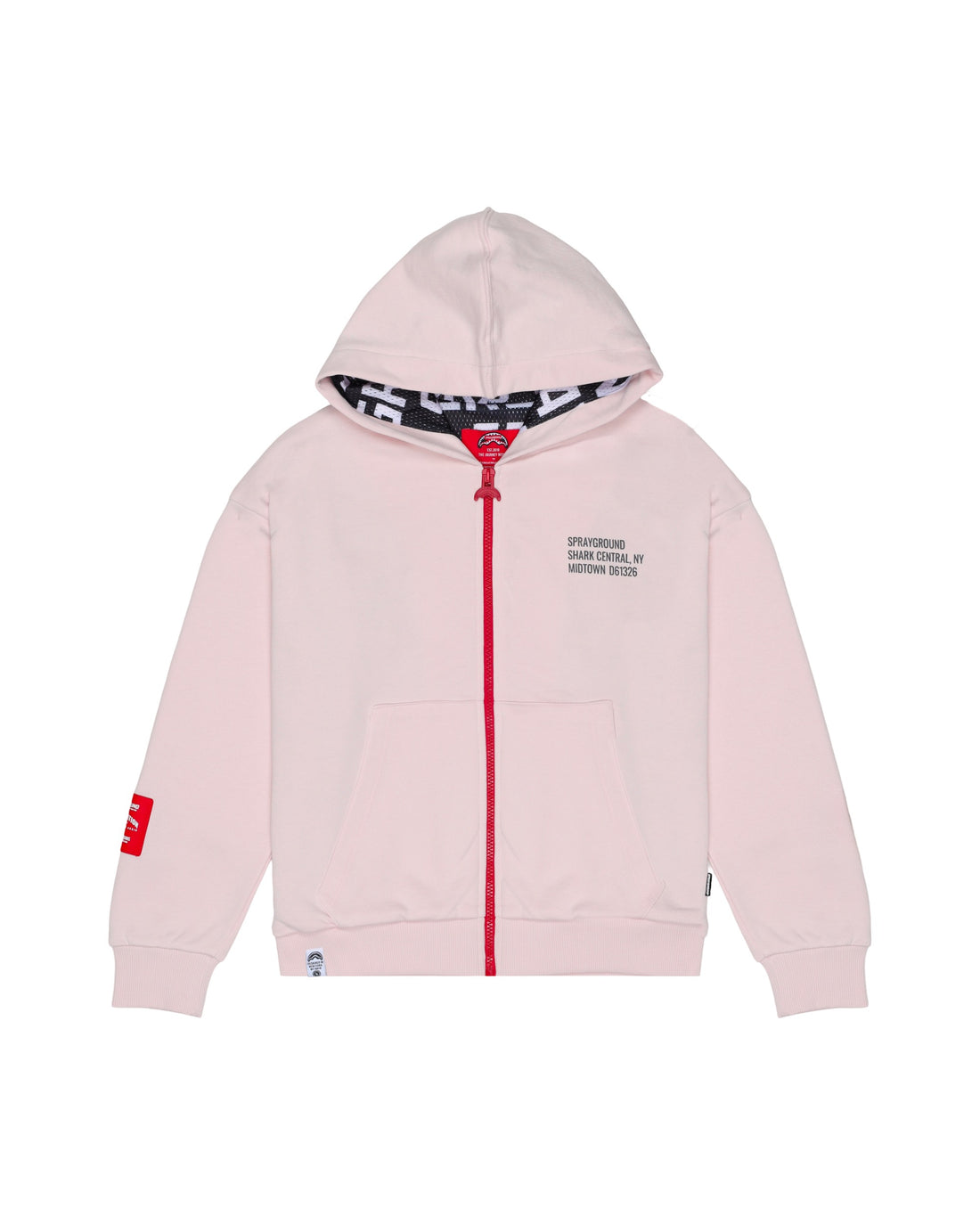 SHARK BASIC OVER FULLZIP HOODIE LIGHT PINK