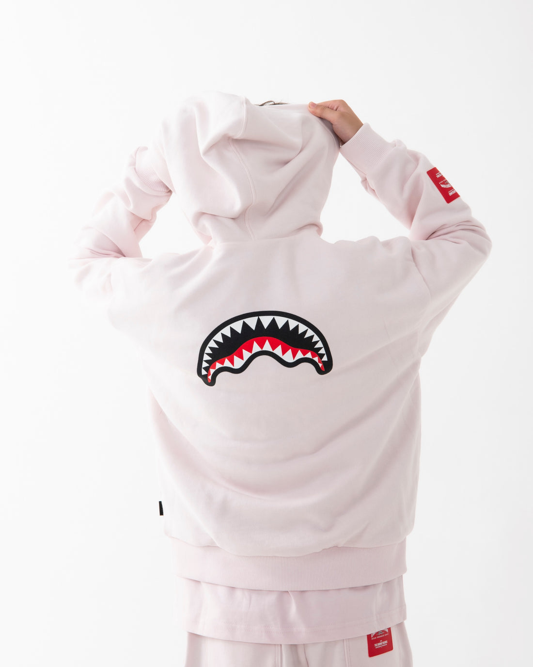 SHARK BASIC OVER FULLZIP HOODIE LIGHT PINK