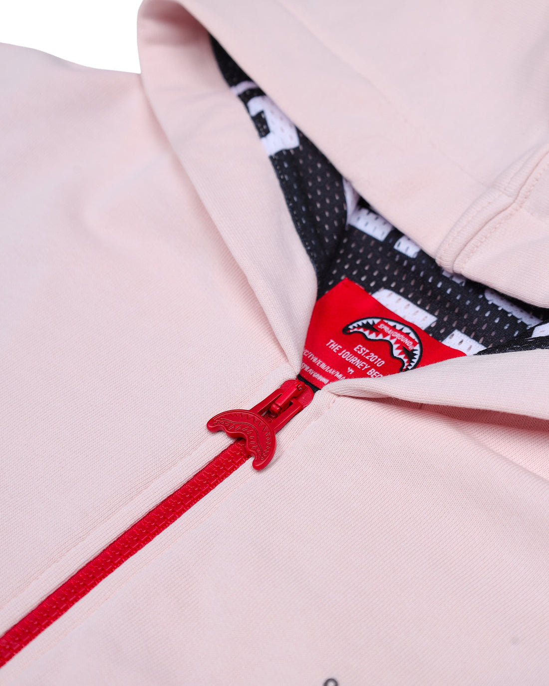 SHARK BASIC OVER FULLZIP HOODIE LIGHT PINK