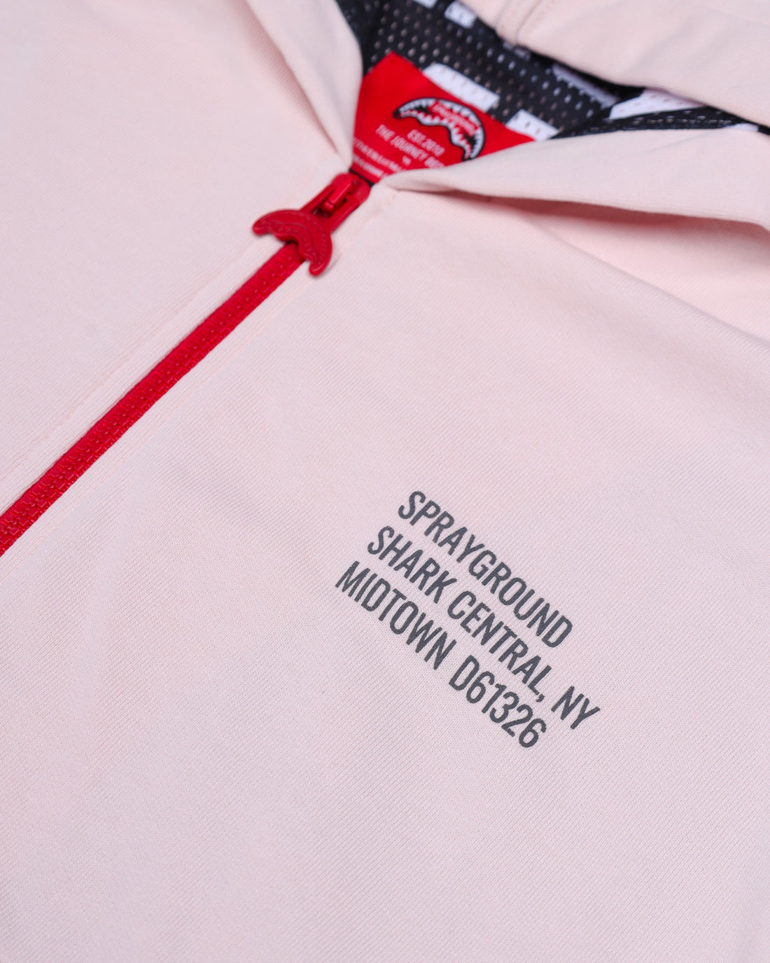 SHARK BASIC OVER FULLZIP HOODIE LIGHT PINK