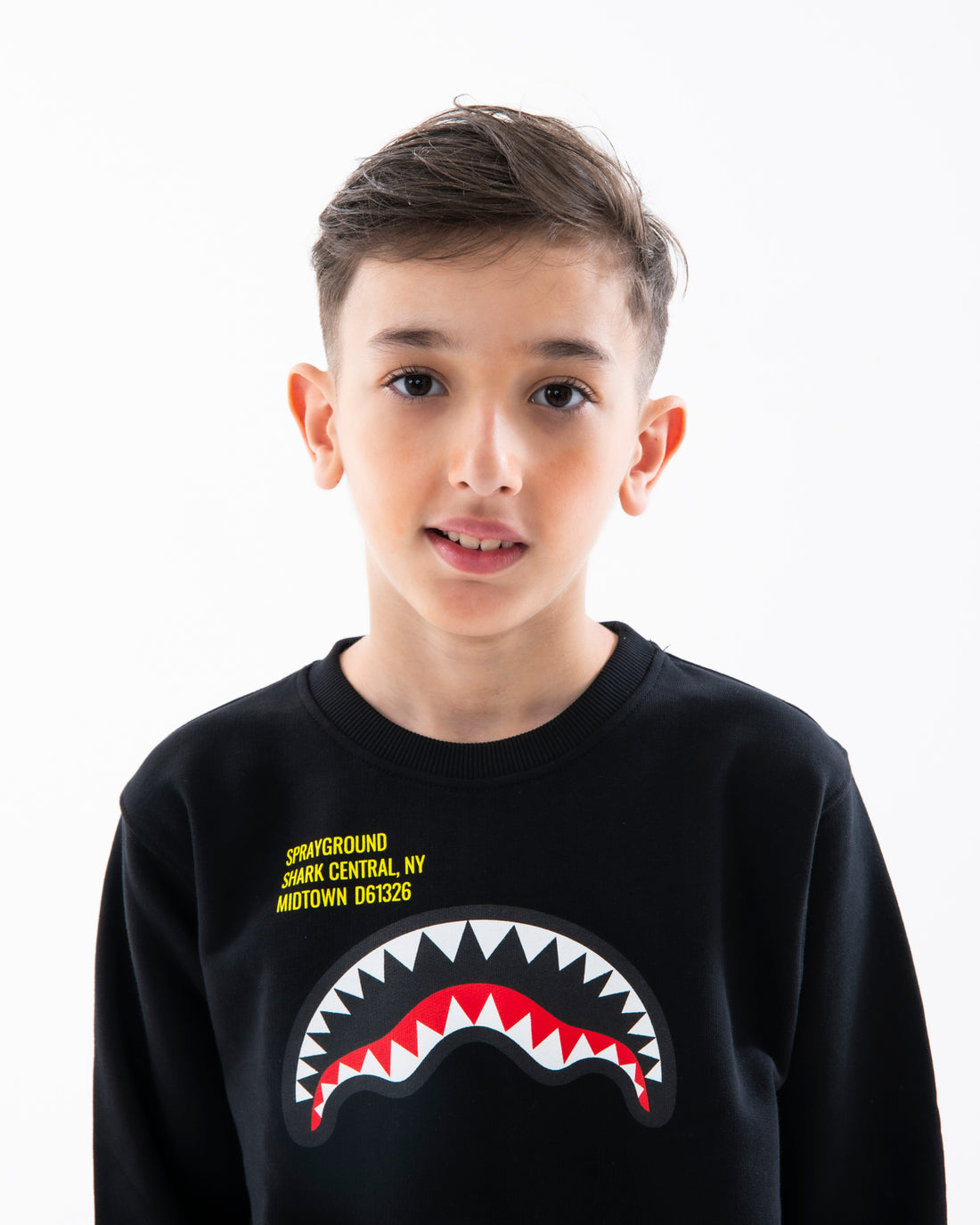 SHARK BASIC BLK REGULAR CREWNECK