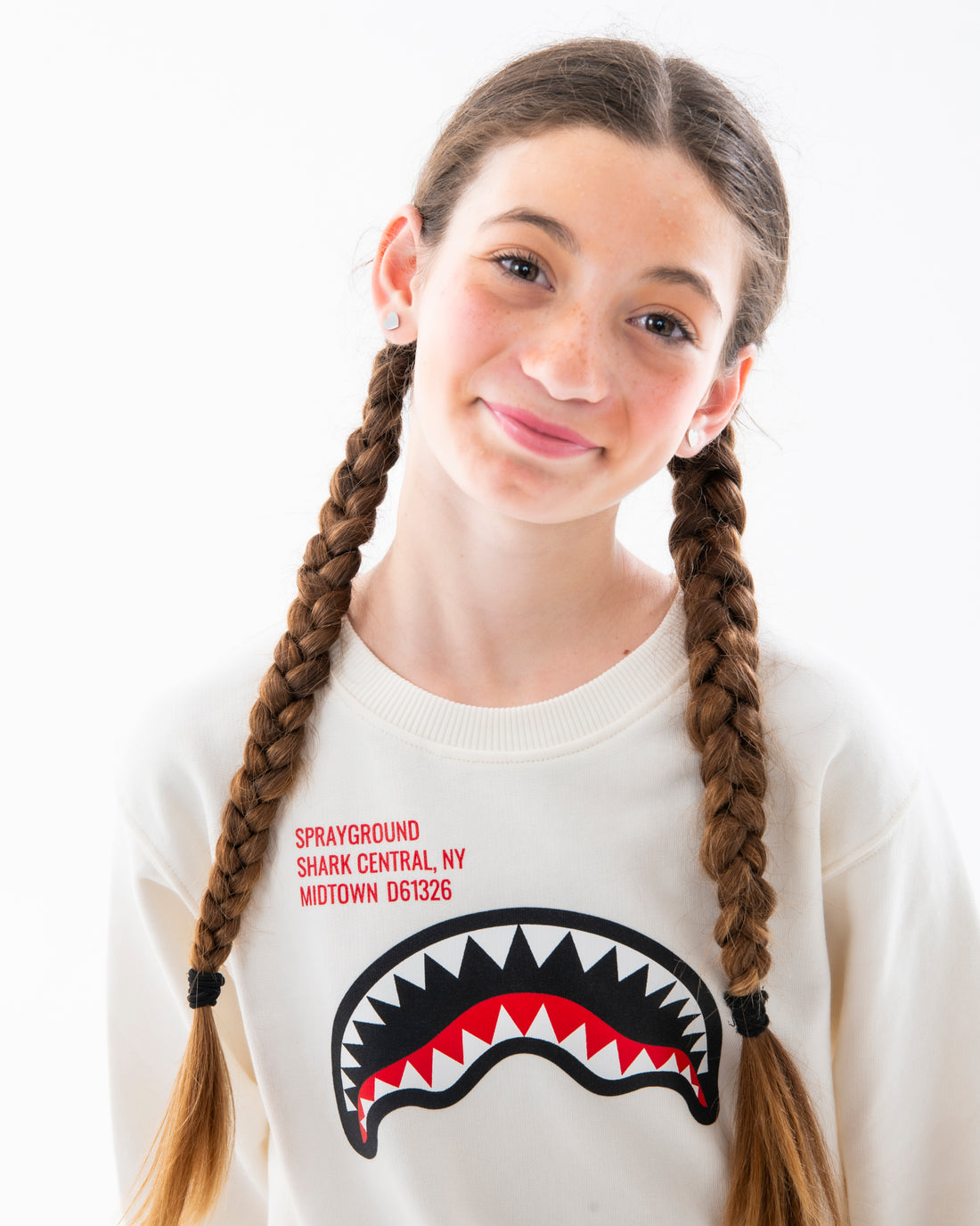 SHARK BASIC IVORY REGULAR CREWNECK