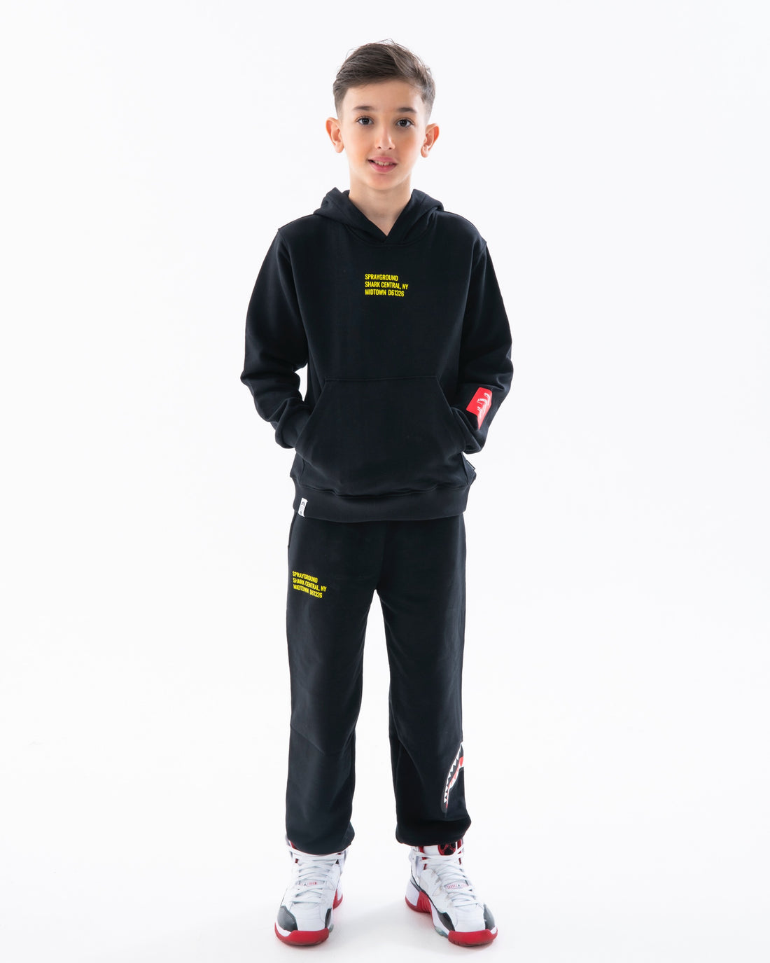SHARK BASIC REGULAR HOODIE BLK