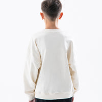 BEAR IN THE POCKET IVORY OVER CREWNECK
