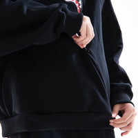 BEAR IN THE POCKET BLACK OVER HOODIE