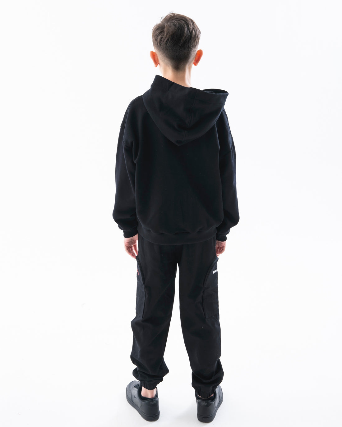 BEAR IN THE POCKET BLACK OVER HOODIE