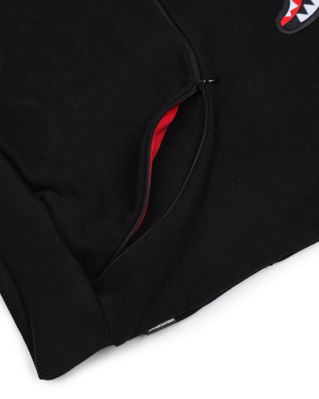 BEAR IN THE POCKET BLACK OVER HOODIE