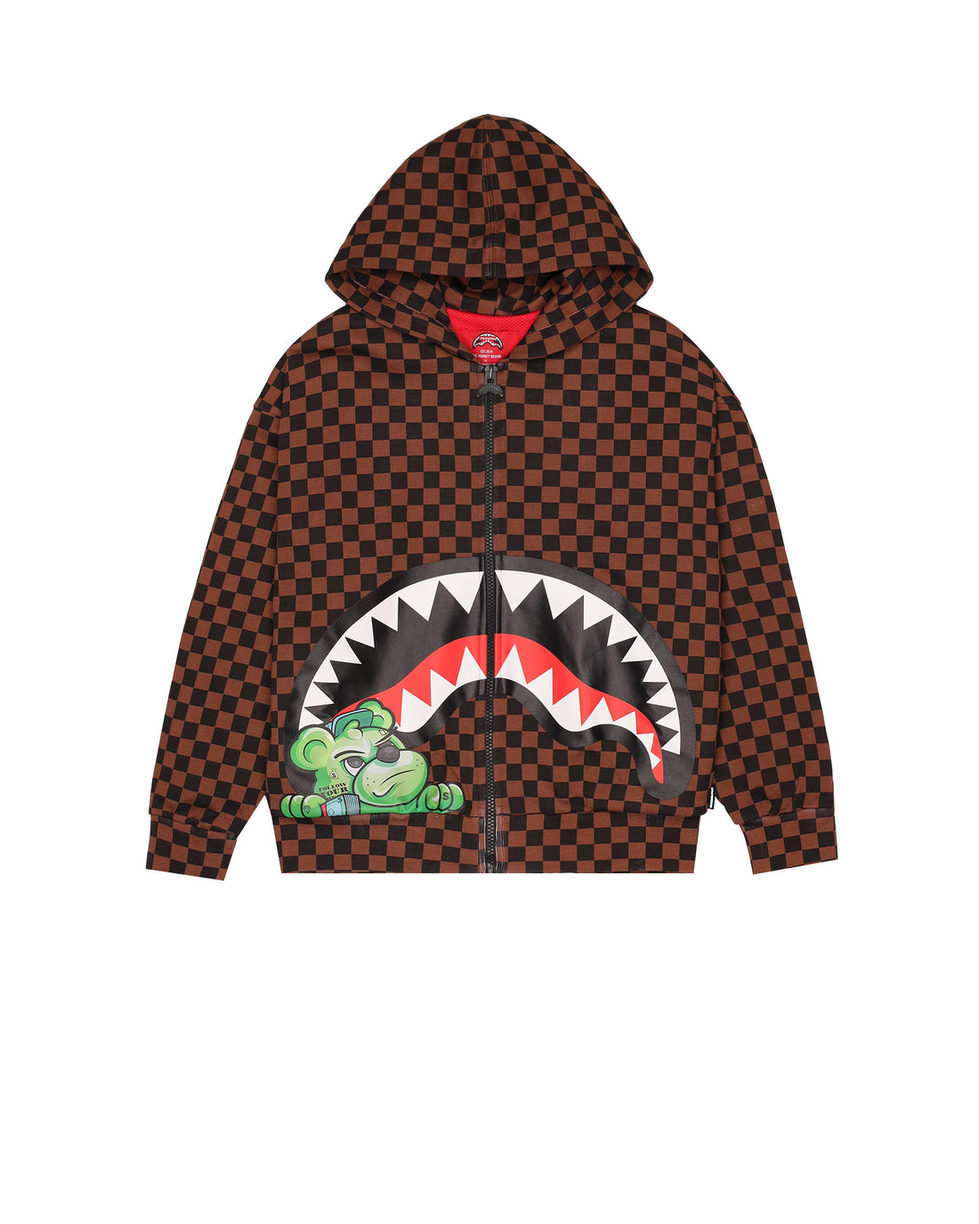 CATCH BEAR CHECK OVER FULLZIP HOODIE