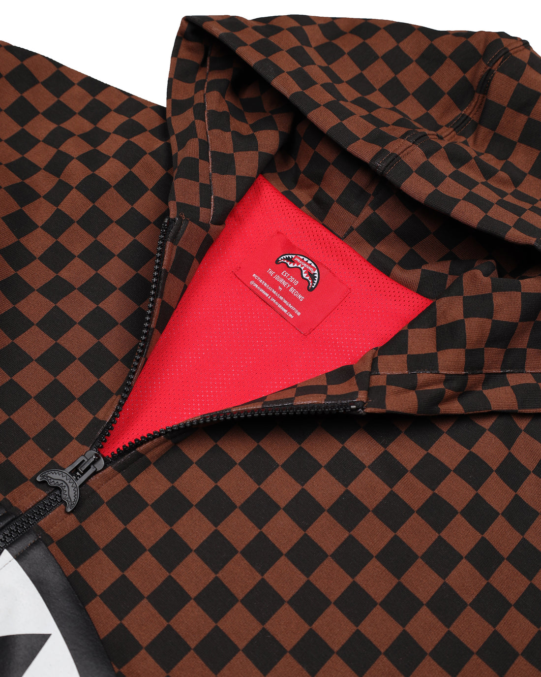 CATCH BEAR CHECK OVER FULLZIP HOODIE