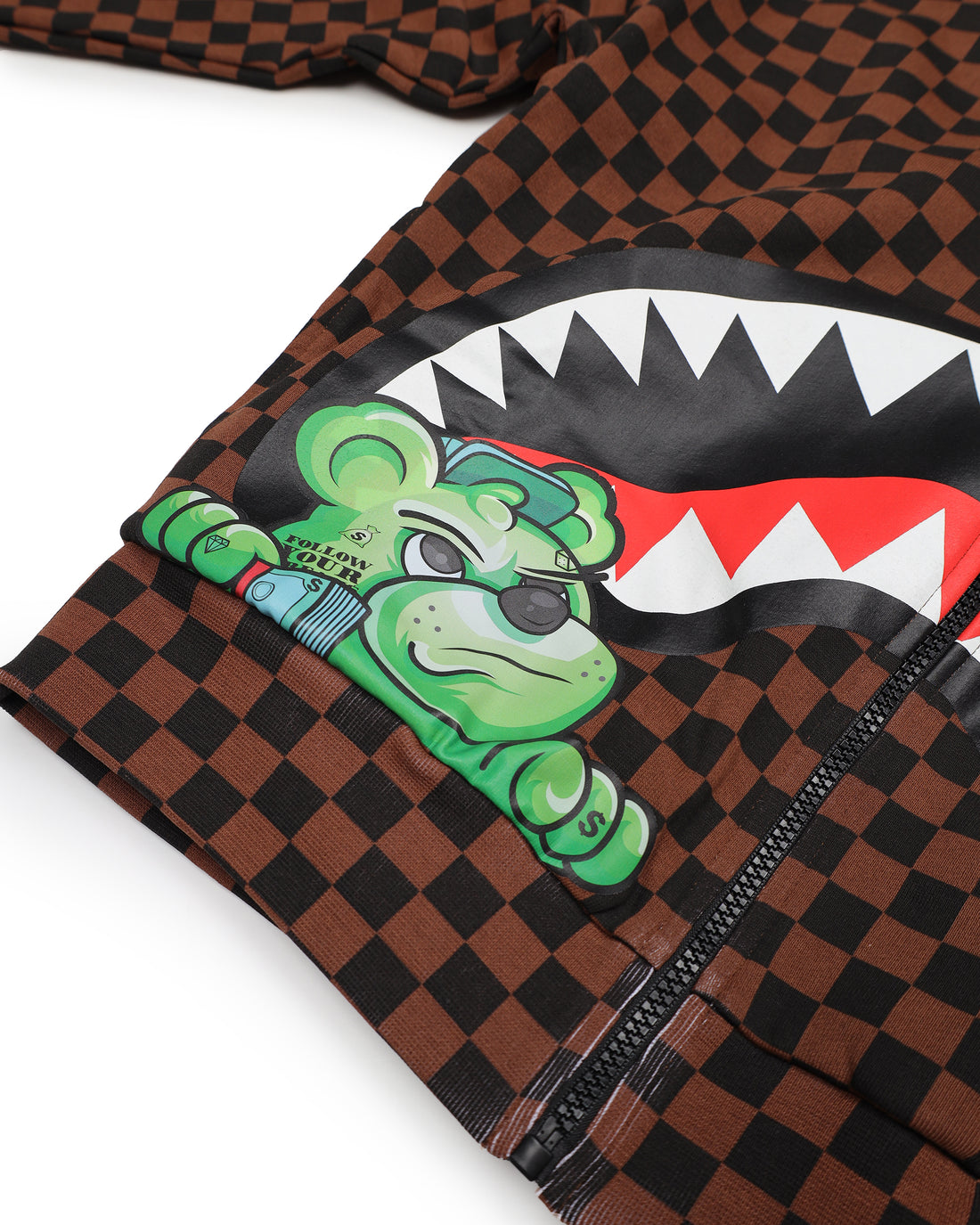 CATCH BEAR CHECK OVER FULLZIP HOODIE