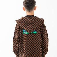CATCH BEAR CHECK OVER FULLZIP HOODIE