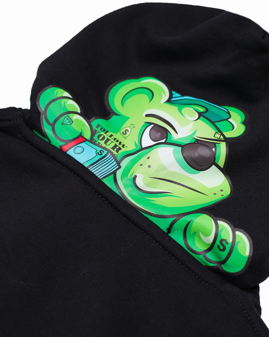 CATCH THE BEAR REGULAR HOODIE BLK