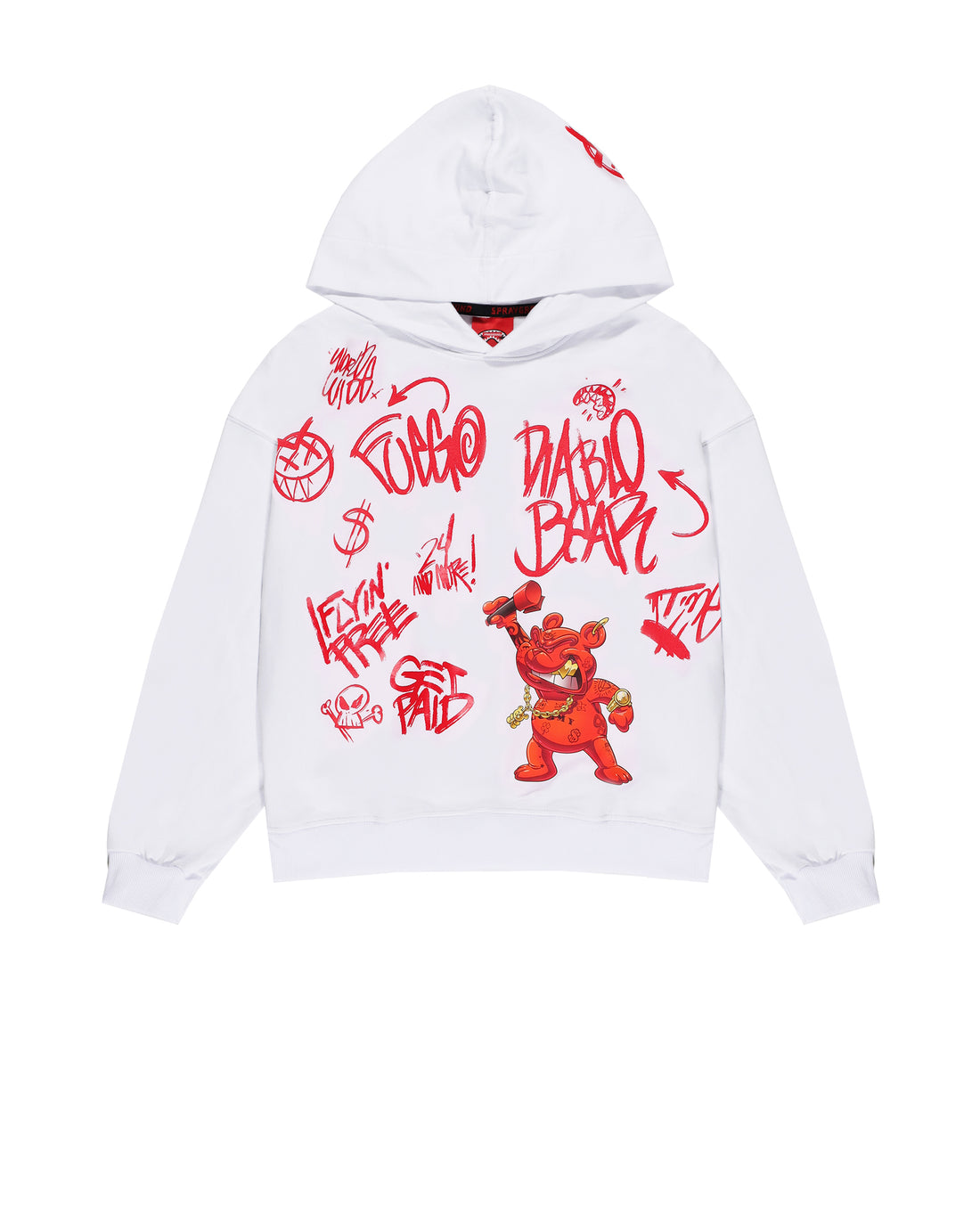 VANDAL DIABLO BEAR WHITE OVER HOODIE