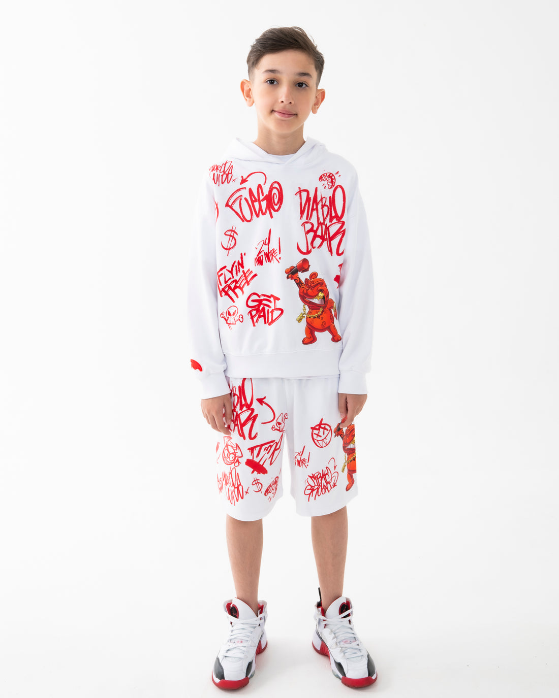 VANDAL DIABLO BEAR WHITE OVER HOODIE