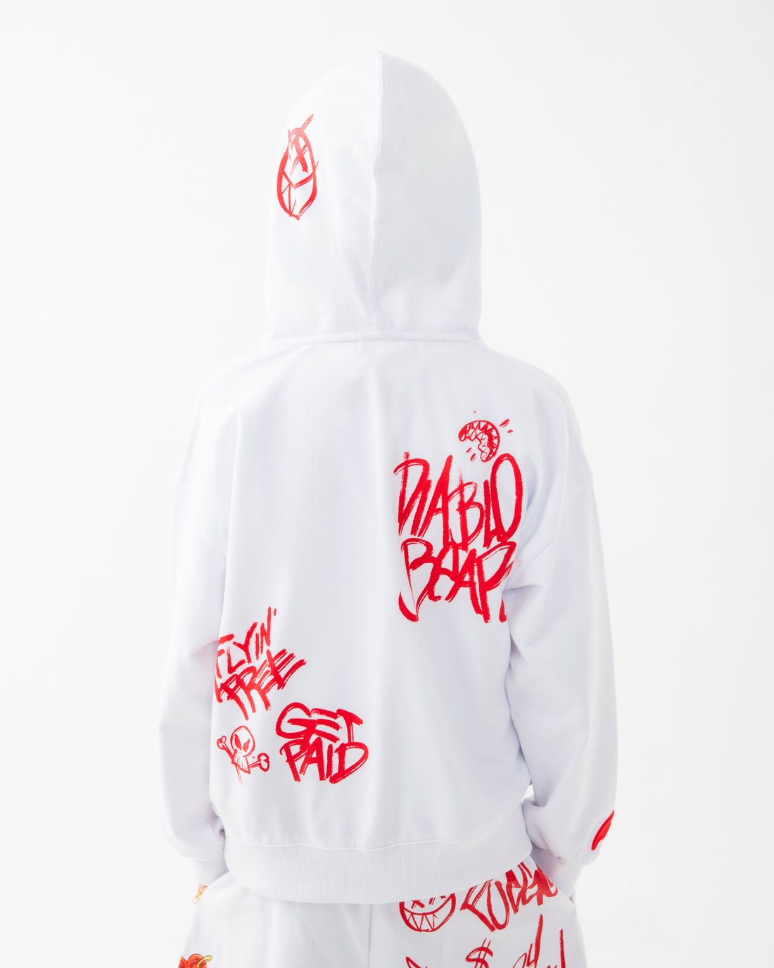VANDAL DIABLO BEAR WHITE OVER HOODIE