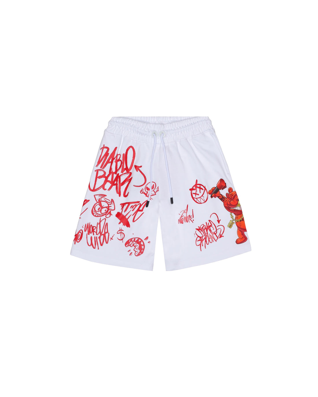 VANDAL DIABLO BEAR WHITE SHORTS
