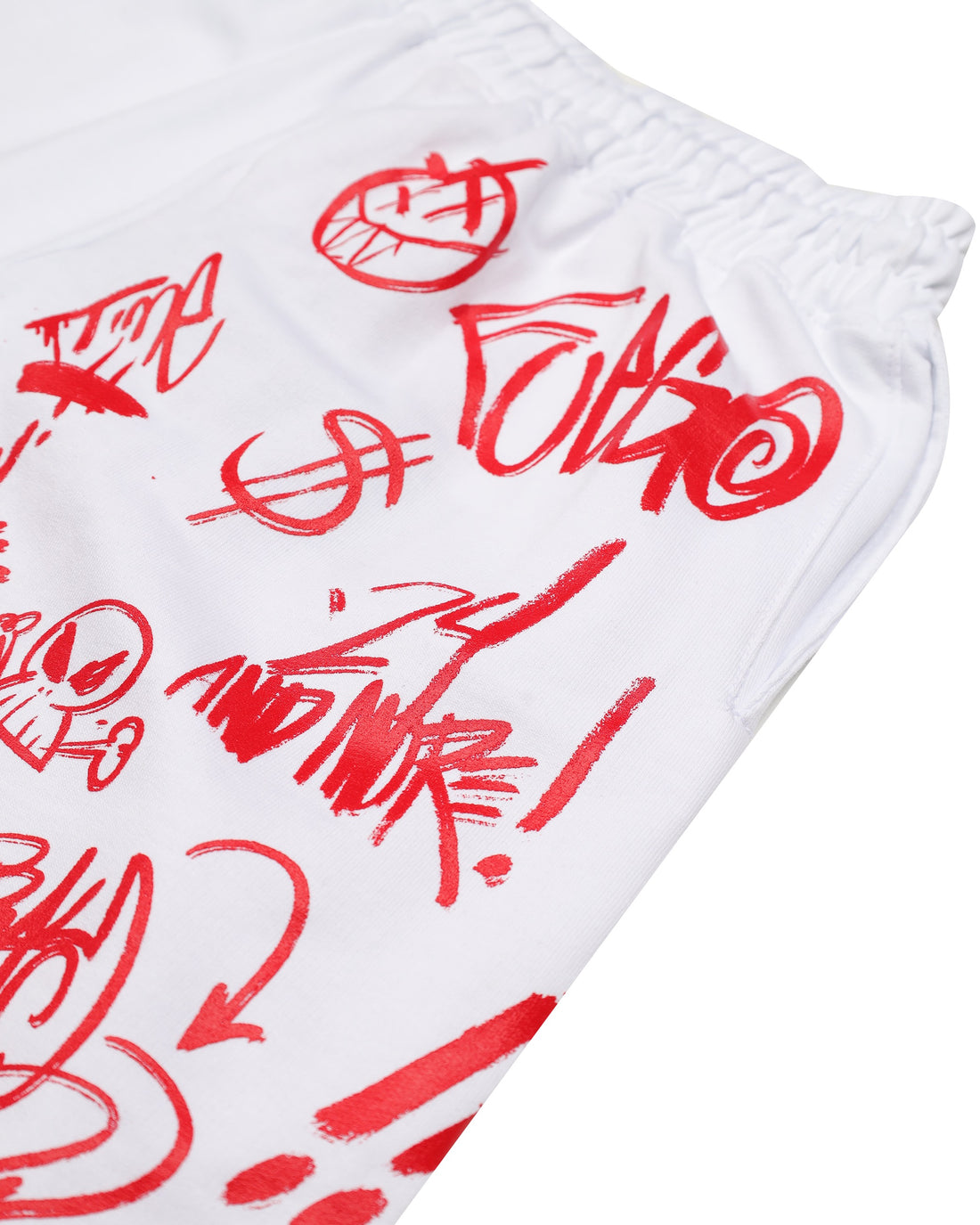 VANDAL DIABLO BEAR WHITE SHORTS
